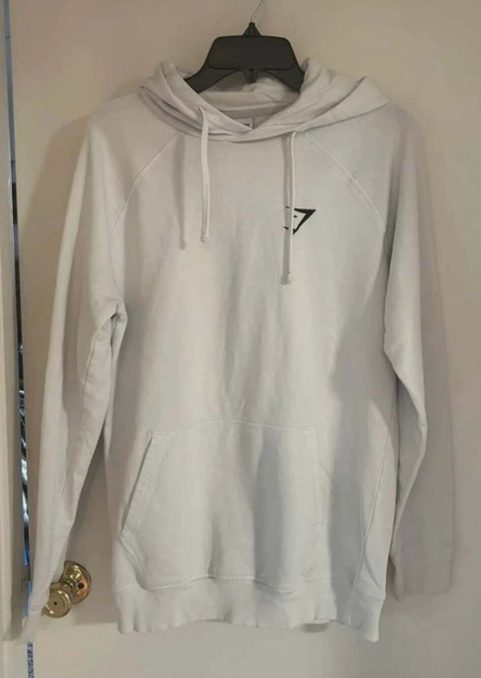 Gymshark Hoodie Size S White Pullover Drawstring